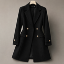 Blazer Longo de Alfaiataria Transpassado Anabeaz