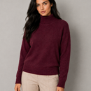 Suéter Feminino Tricot Gola Alta Inverno Anabeaz