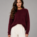 Suéter Tricot Grosso Gola Redonda Térmico Anabeaz