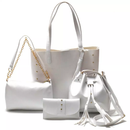 Bolsa sacola feminina de couro legítimo compacta e elegante loja anabeaz