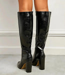 Bota Feminina Cano Alto de Couro para o Inverno | Brenda