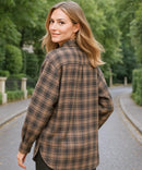 Camisa Xadrez Feminina Oversized de Flanela | Anabeaz
