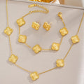 Conjunto de colar, pulseira e brincos de 3 peças de trevo de quatro folhas em aço titânio 18K, moderno e que não desbota conjunto alhambra
kit trevo Colar cordão corrente Neymaar trevo virginiia Modelo de Luxo prata e dourado choker
colar pulseira e brinco
joias femininas
trevo 4 folhas
Anabeaz