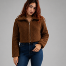 Jaqueta Sherpa Cropped Feminina Anabeaz™