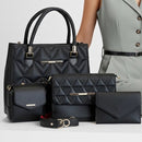 Kit 4 Bolsas Feminina de Couro Legítimo Anabeaz