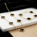 kit trevo 4 folhas
kit colar pulseira e brinco
kit joias trevo dourado
kit trevo ouro 18k
conjunto de joias feminino
kit joias femininas douradas
colar trevo ouro 18k
joias femininas Anabeaz
