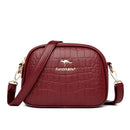Bolsa Feminina de Couro Transversal  Charm Croco Original Anabeaz