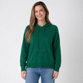 Suéter Tricô Feminino com Capuz Oversized Baker Anabeaz