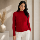 Blusa de frio feminina gola alta em tricô trançado vermelho, tecido modal macio de alta elasticidade.
Sueter Tricot Feminino Gola Alta Tranças Fio Modal Anabeaz
Suéter Fio Modal, Tricot com Tranças, Blusa Gola Alta Feminina, Suéter Tricô Grosso, Tricot Canelado Macio, Blusa de Frio que Não Pinica, Suéter Trançado, Anabeaz, Moda Inverno 2026, Tricô Casual Chic