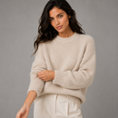 Suéter Tricot Grosso Gola Redonda Térmico Anabeaz