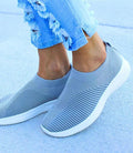 Tênis Slip-On Knit Conforto Leve Feminino Respirável Anabeaz