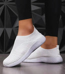 Tênis Slip-On Knit Conforto Leve Feminino Respirável Anabeaz