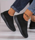 Tênis Slip-On Knit Conforto Leve Feminino Respirável Anabeaz