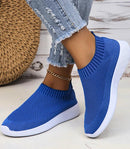 Tênis Slip-On Knit Conforto Leve Feminino Respirável Anabeaz