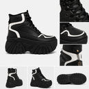 Tênis Chunky Botinha Plataforma Feminino telhades Anabeaz tênis chunky plataforma, estilo buffalo, salto 6cm, Anabeaz, solado tratorado, streetwear feminino, gringa blogueira Pinterest.