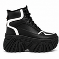 Tênis Chunky Botinha Plataforma Feminino Preto e Branco Anabeaz tênis chunky plataforma, estilo buffalo, salto 6cm, Anabeaz, solado tratorado, streetwear feminino, gringa blogueira Pinterest.