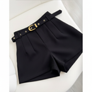 Shorts de Alfaiataria Cintura Alta com Cinto Anabeaz