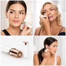 Aparador facial LUMERA™ 2 em 1 branco e rose gold para rosto e sobrancelhas Anabeaz