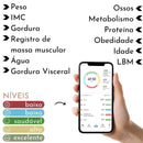 Balança digital de bioimpedância com tela grande e luz de fundo anabeaz

