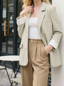 Blazer de Alfaiataria Premium com Lapela Clássica Anabeaz
