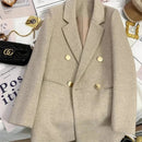 Blazer de Lã Mista Alfaiataria Transpassado Anabeaz