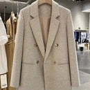 Blazer de Lã Mista Alfaiataria Transpassado Anabeaz