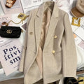 Blazer de Lã Mista Alfaiataria Transpassado Anabeaz