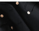 Blazer Longo de Alfaiataria Transpassado Anabeaz