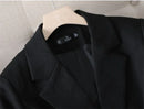 Blazer Longo de Alfaiataria Transpassado Anabeaz