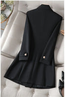 Blazer Longo de Alfaiataria Transpassado Anabeaz