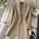 Blazer Longo de Alfaiataria Transpassado Anabeaz