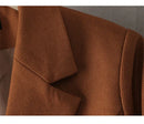 Blazer Longo de Alfaiataria Transpassado Anabeaz