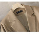 Blazer Longo de Alfaiataria Transpassado Anabeaz