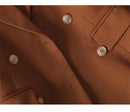 Blazer Longo de Alfaiataria Transpassado Anabeaz