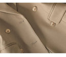 Blazer Longo de Alfaiataria Transpassado Anabeaz