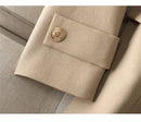 Blazer Longo de Alfaiataria Transpassado Anabeaz