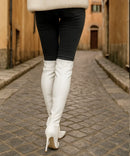 Bota Cano Longo Feminina Couro Salto Alto Elegante | Sissa