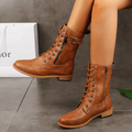 Bota Cano Médio Feminina Vintage Coturno | Leslo