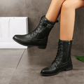 Bota Cano Médio Feminina Vintage Coturno | Leslo
