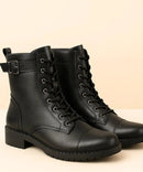 Bota Cano Médio Feminina Vintage Coturno | Leslo