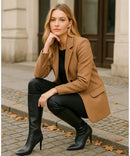 Bota Feminina Cano Alto com Salto Fino Elegante | Lion