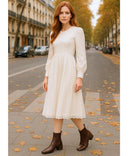 Bota Feminina Cano Curto Knit em Couro Elegante | Fleury