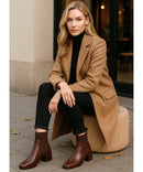 Bota Feminina Cano Curto Knit em Couro Elegante | Fleury