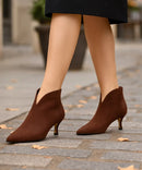 Bota Feminina Cano Curto Salto Fino Premium Confortável | Leo