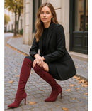 Bota Feminina Cano Longo com Salto Fino e Bico Elegante | Tessa