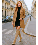 Bota Feminina Over the Knee Knit Salto Fino | Miori