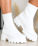 Bota Feminina Tratorada Knit de Inverno Urbano | Soled