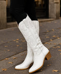Bota Texana Feminina Cano Alto Country Estilosa | Anabeaz
