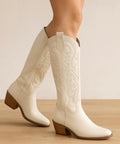 Bota Texana Feminina Cano Alto Country Estilosa | Anabeaz