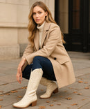 Bota Texana Feminina Cano Alto Country Estilosa | Anabeaz